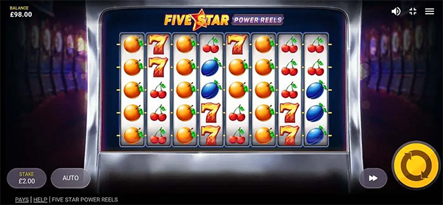 Giao diện slot game Five Star Power Reels